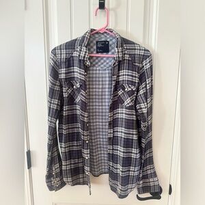 🎄American Eagle Outfitters Blue Flannel Button Up